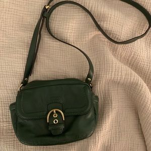 Coach green crossbody bag